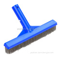 Poolstar 10''/26cm Blue Stainless Steel Algae Brush - Pool Wall Cleaner